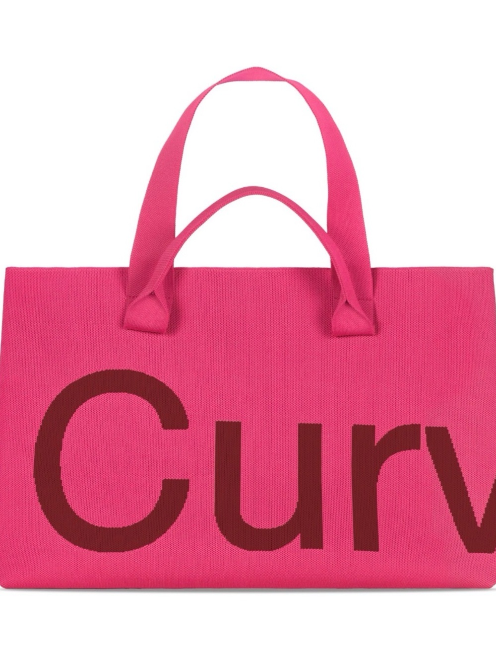 SOLD OUT Everywhere CURVES by Sean Brown Two-Tone Knit Tote in (Merlot/Rose)